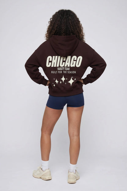 Graphic Boxy Fleece Hoodie
