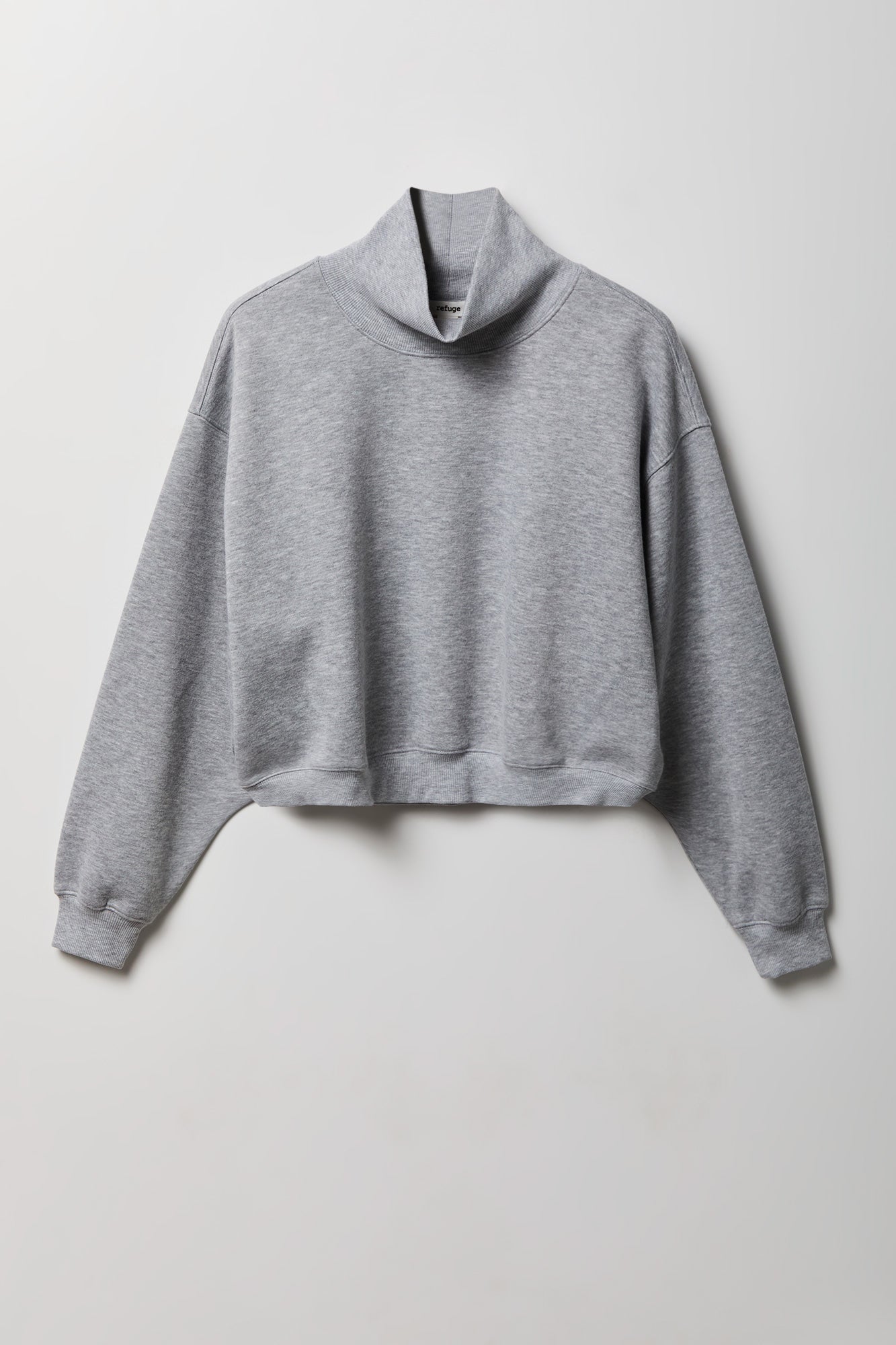 Fleece Boxy Mock Neck Sweatshirt