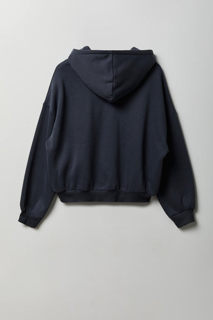 Fleece Boxy Zip Hoodie