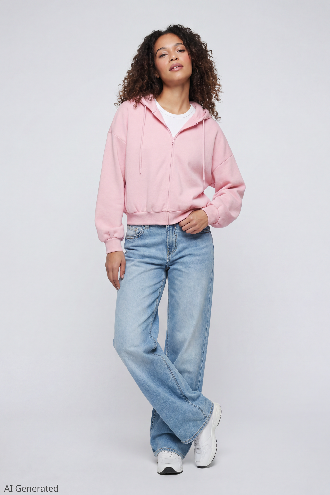 Fleece Boxy Zip Hoodie