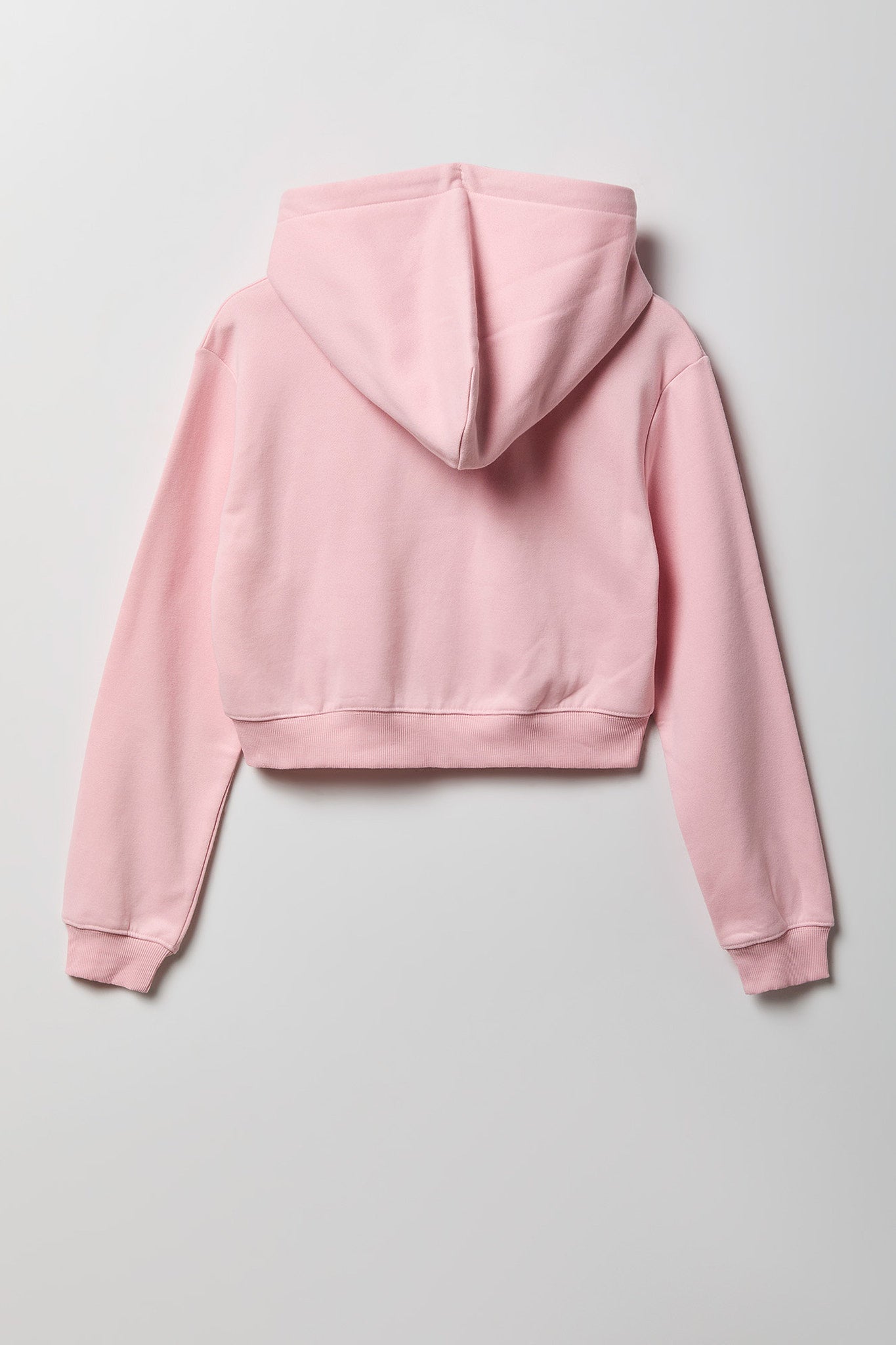 Fleece Cropped Zip Hoodie
