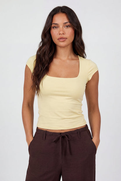 Luxe Heavy Contour Square Neck Top