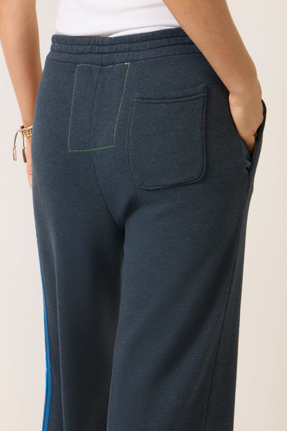 5 Stripe Wide Leg Sweatpant