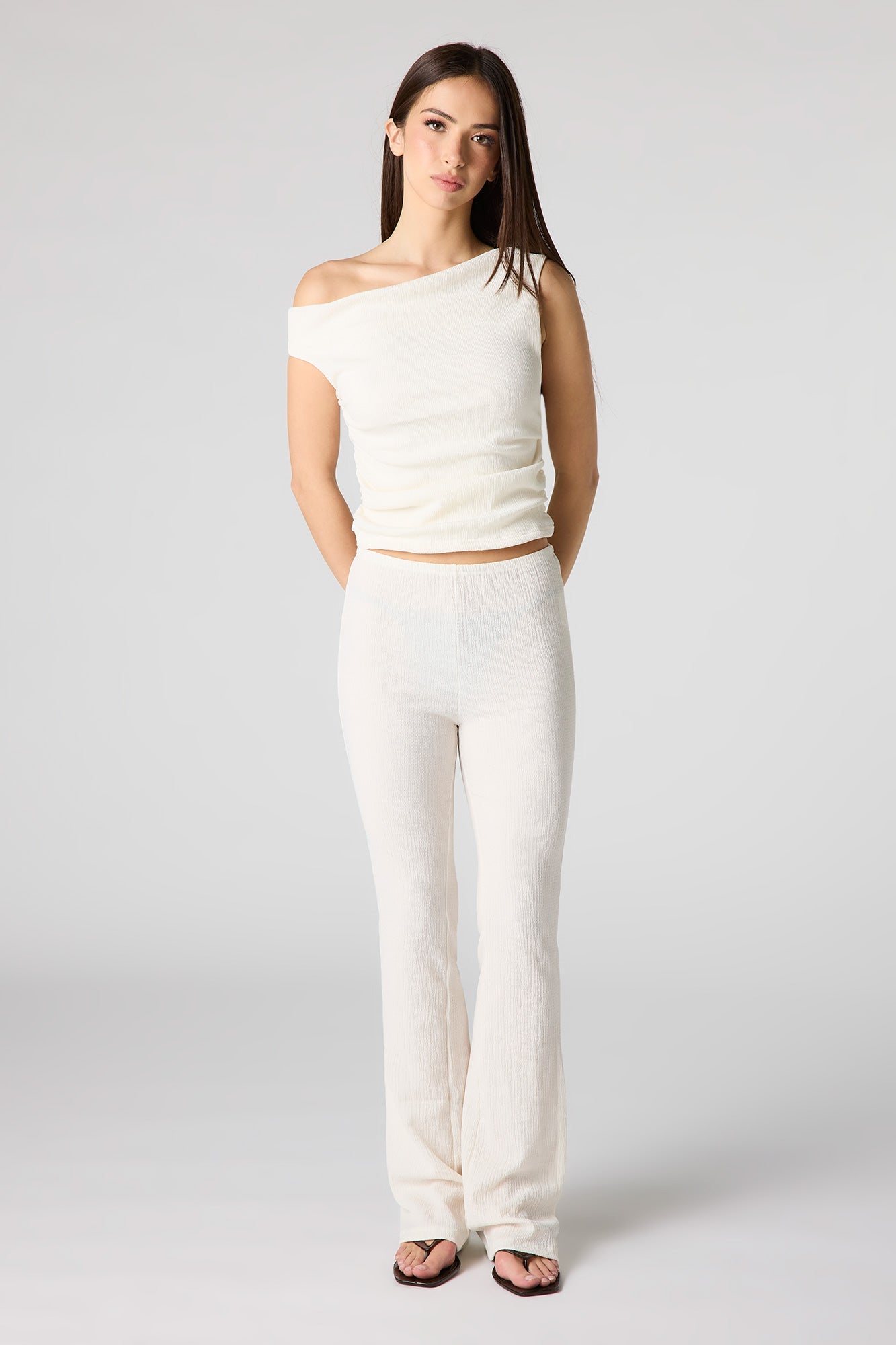 Textured Flare Pant