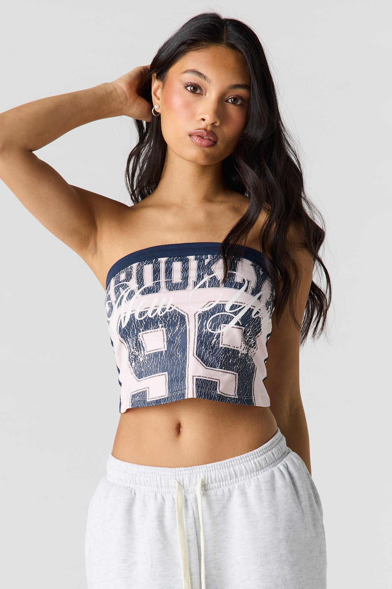 Contrast Graphic Tube Top