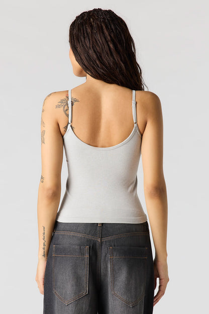 Braless Seamless Ribbed V-Neck Cami