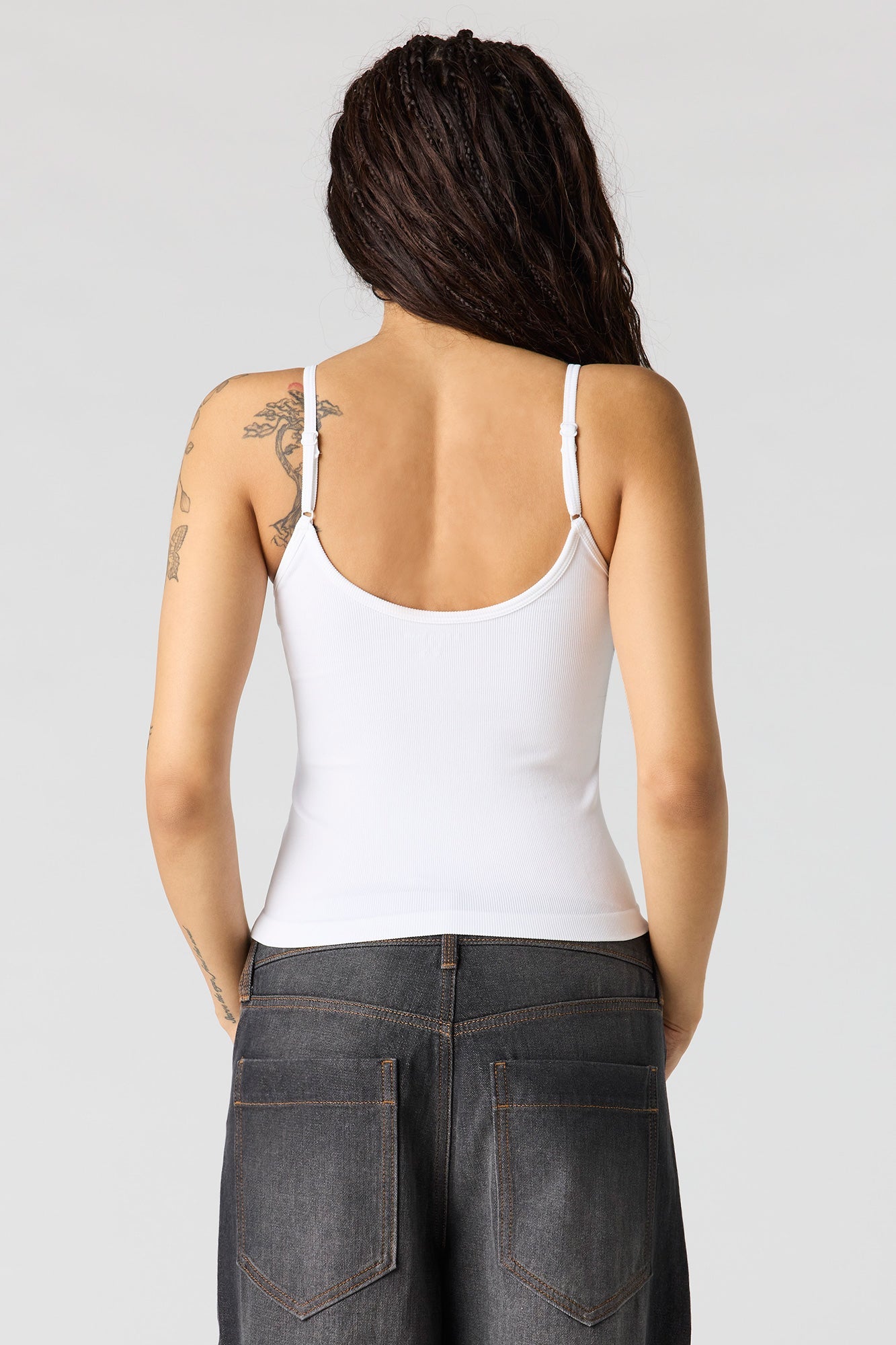 Braless Seamless Ribbed V-Neck Cami