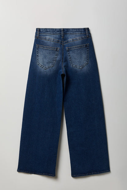 Soho Stretch Mid Rise Super Baggy Dark Jean