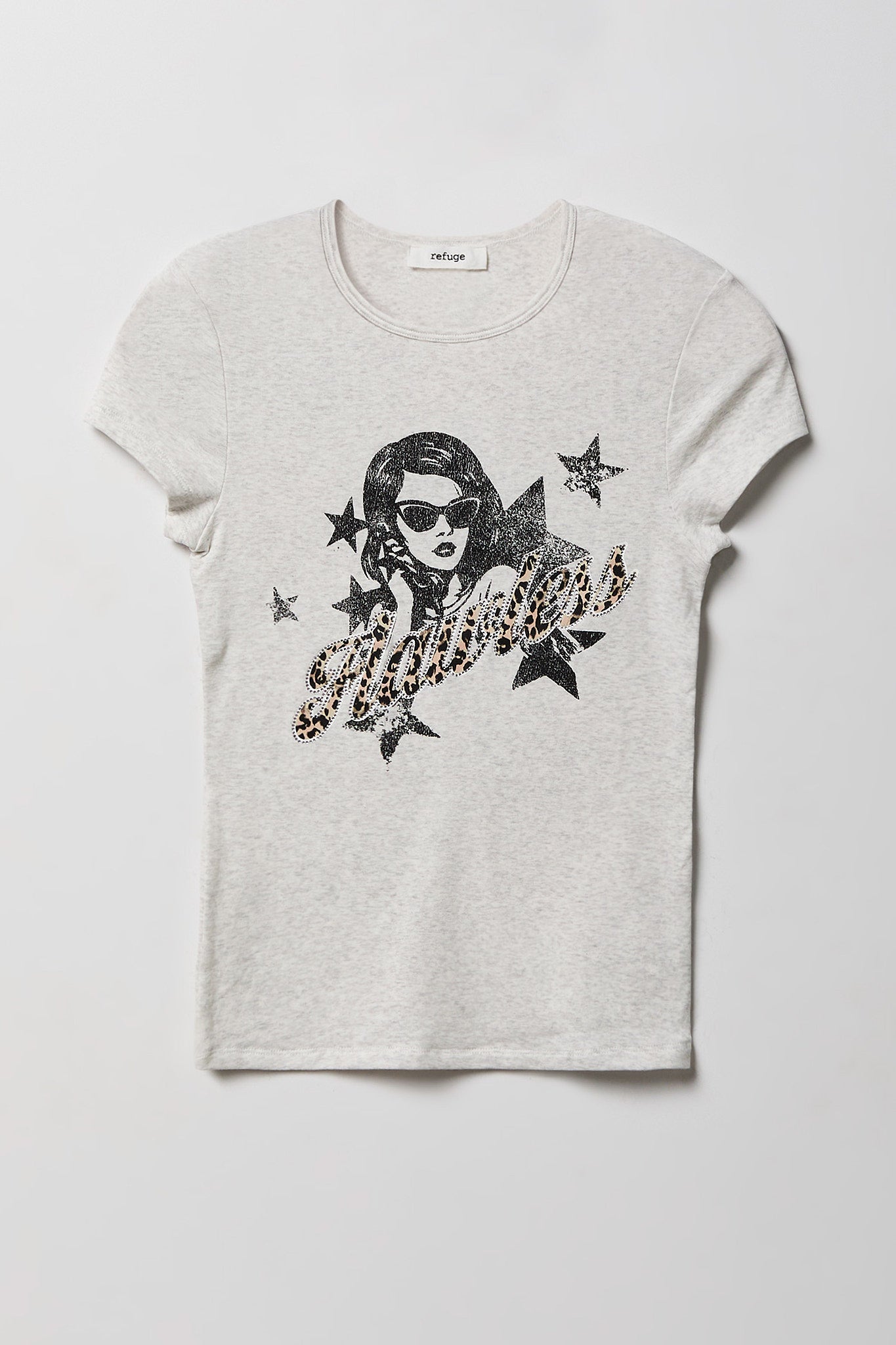 Graphic Ribbed T-Shirt