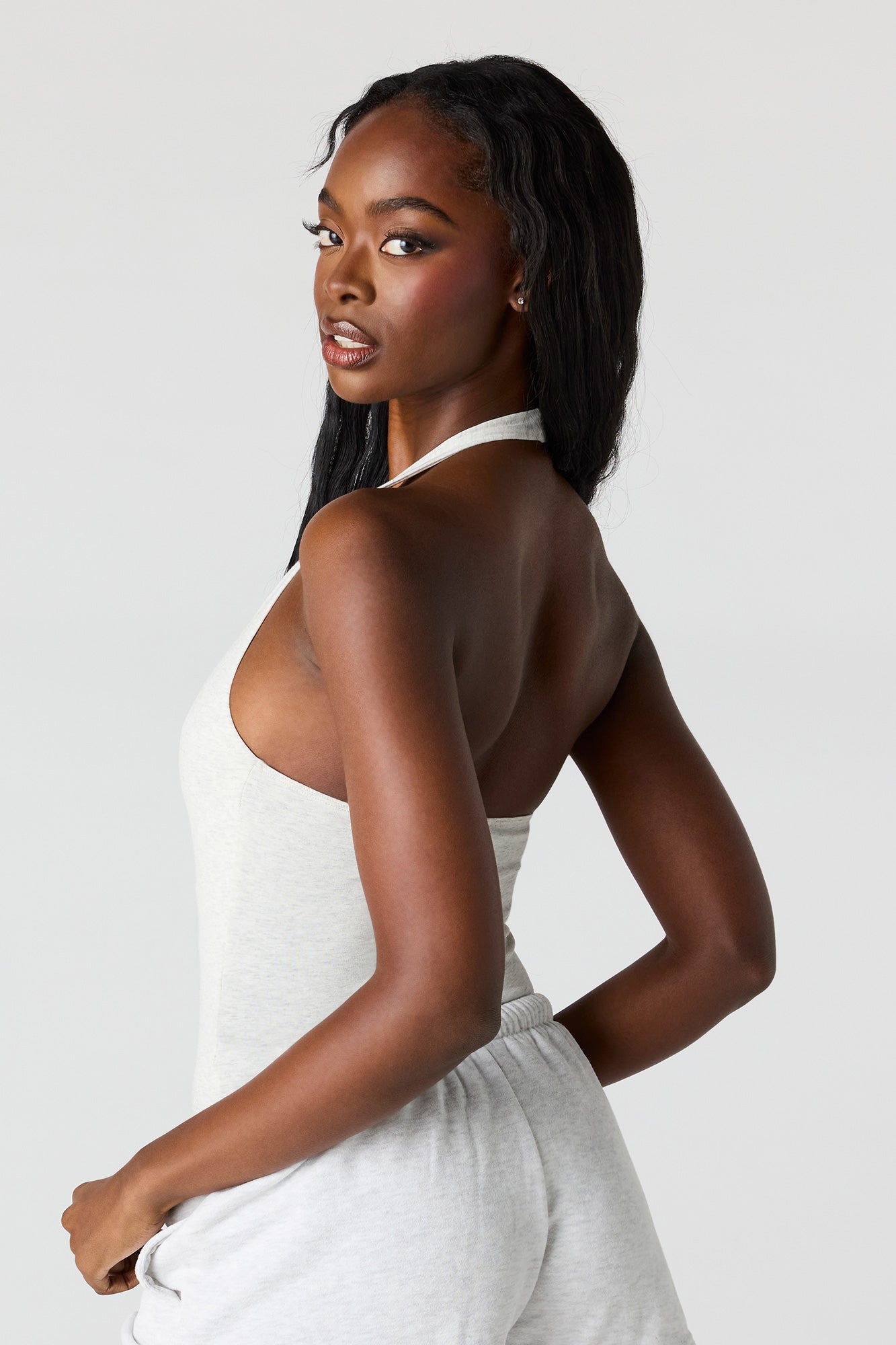 V-Neck Halter Bodysuit