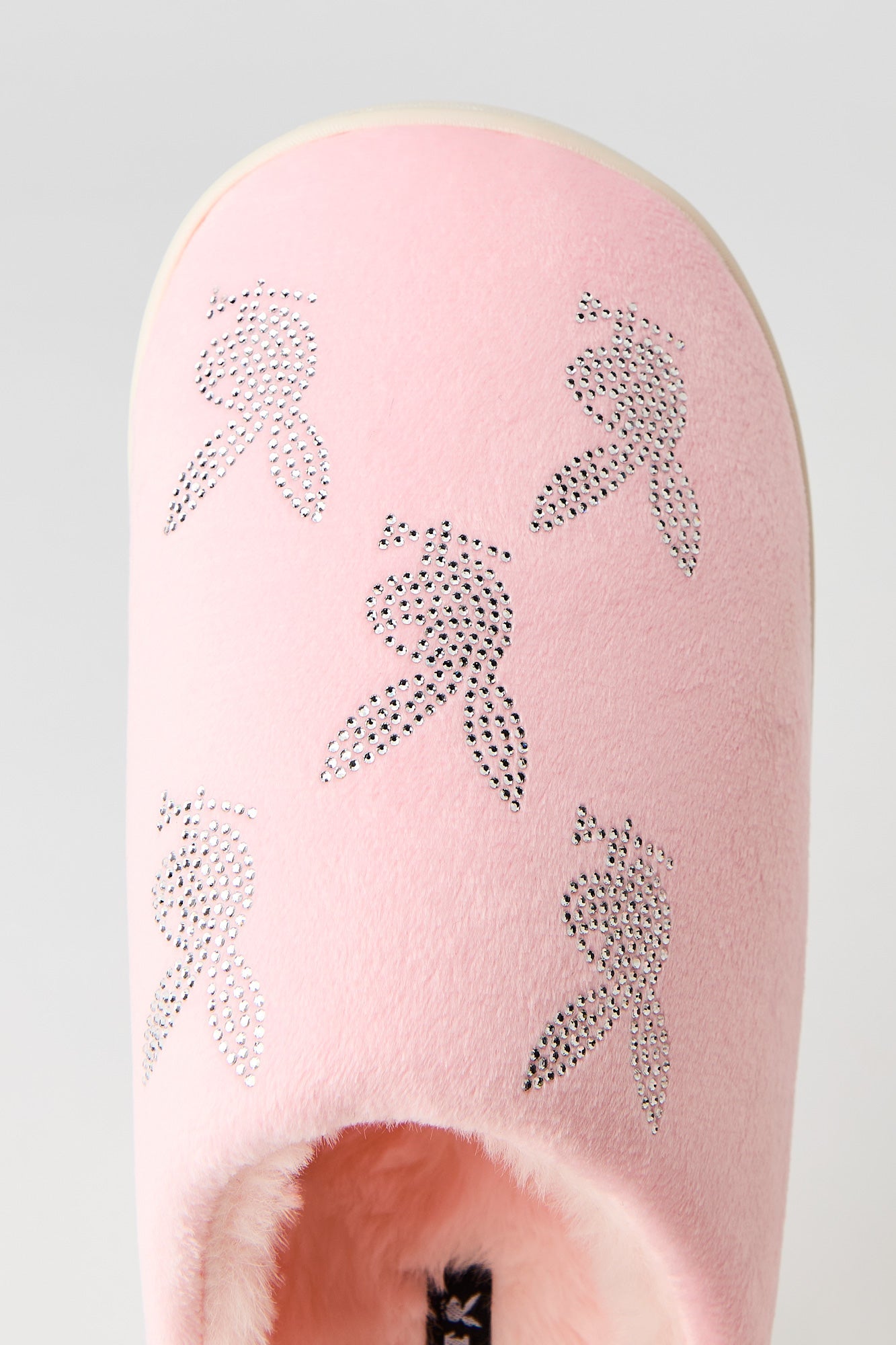 Playboy Rhinestone Faux Fur Slipper