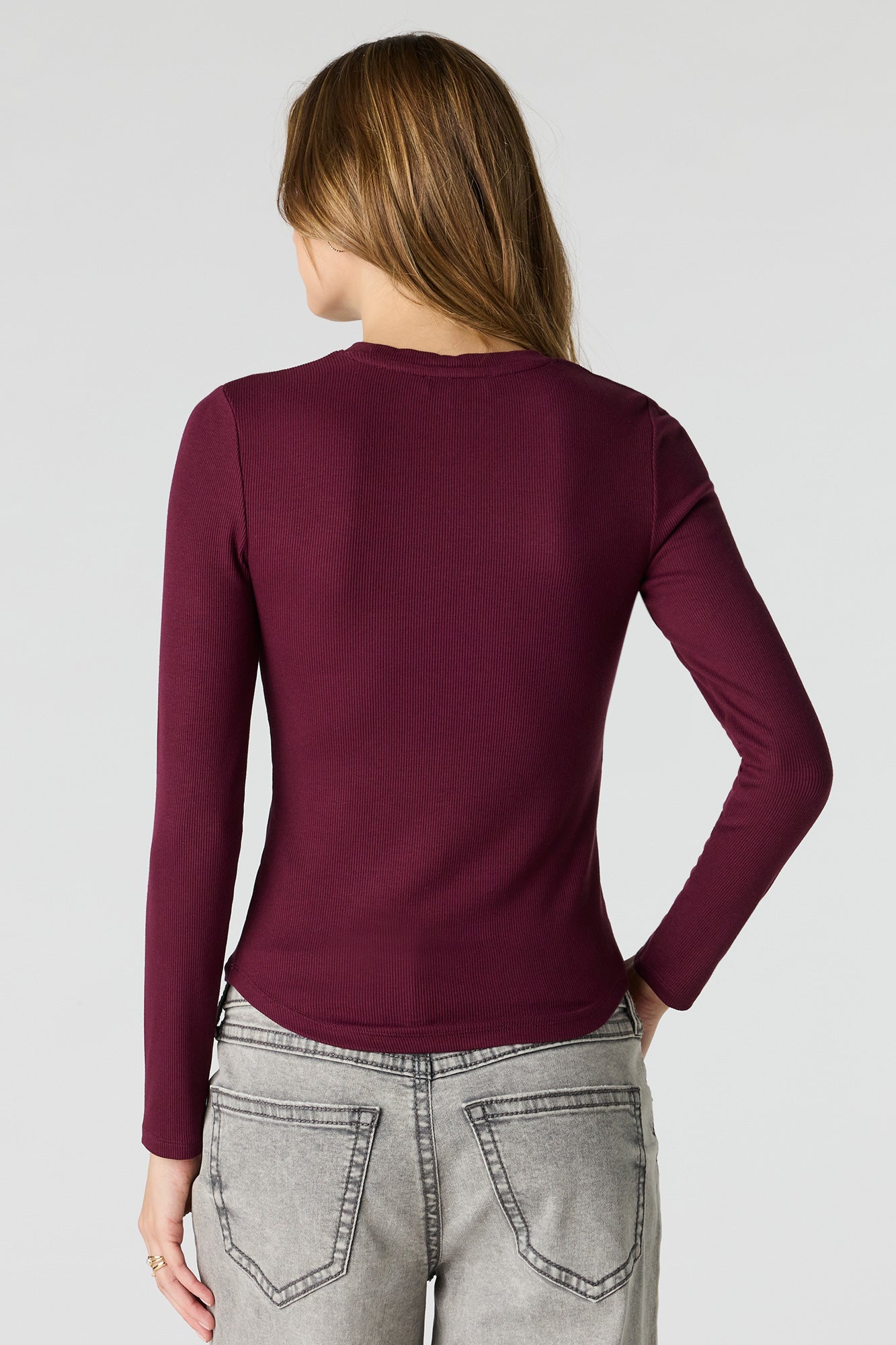 Ribbed Long Sleeve Top