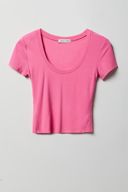 Soft Ribbed T-Shirt & Flare Pant Set