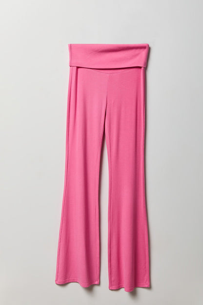 Soft Ribbed T-Shirt & Flare Pant Set