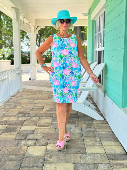 SEASHELL BEACH  SHIFT DRESS