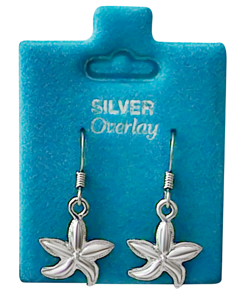 Made In USA Mini Starfish Dangle Earrings Gold or Silver