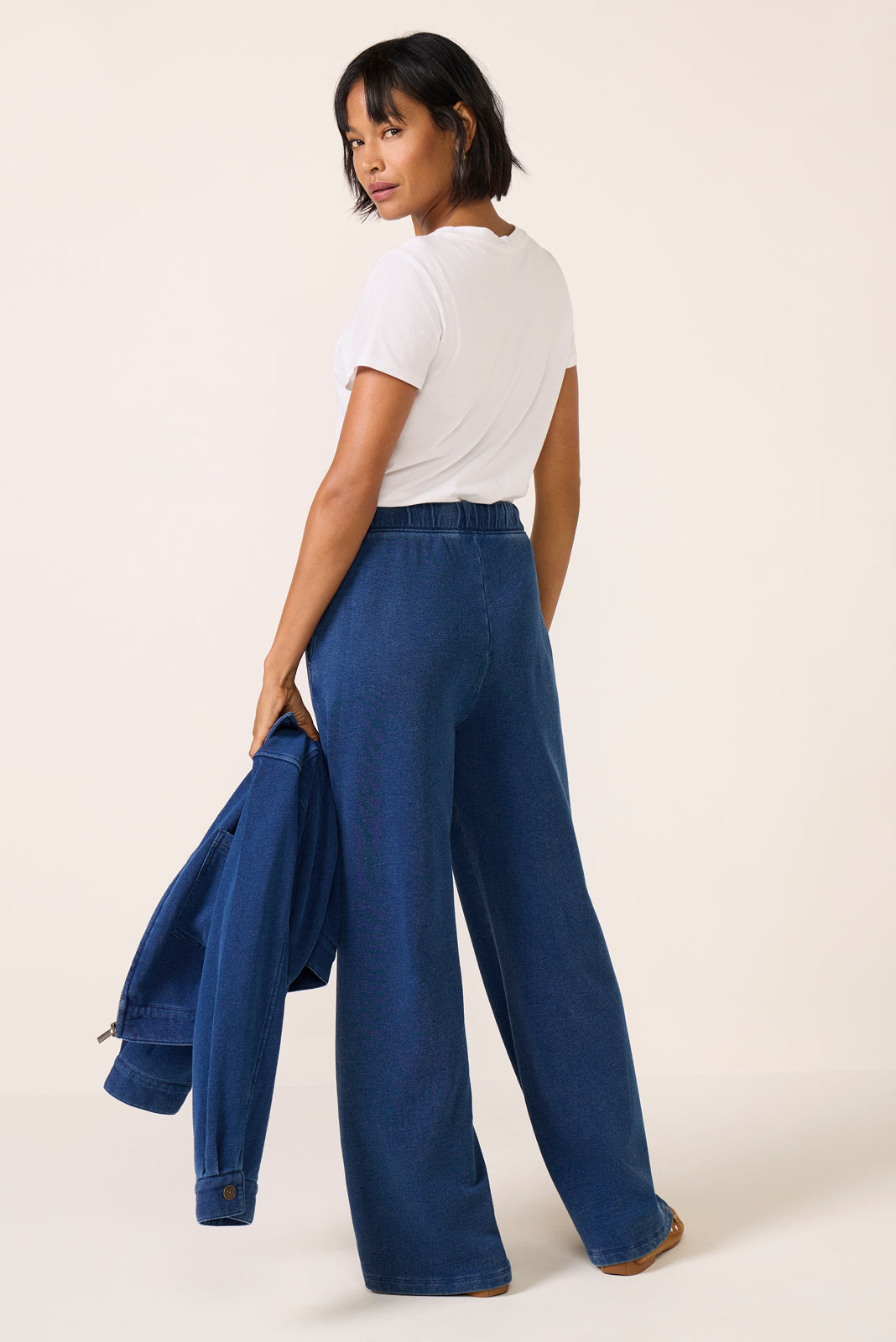Hunter Knit Denim Wide Leg Pant