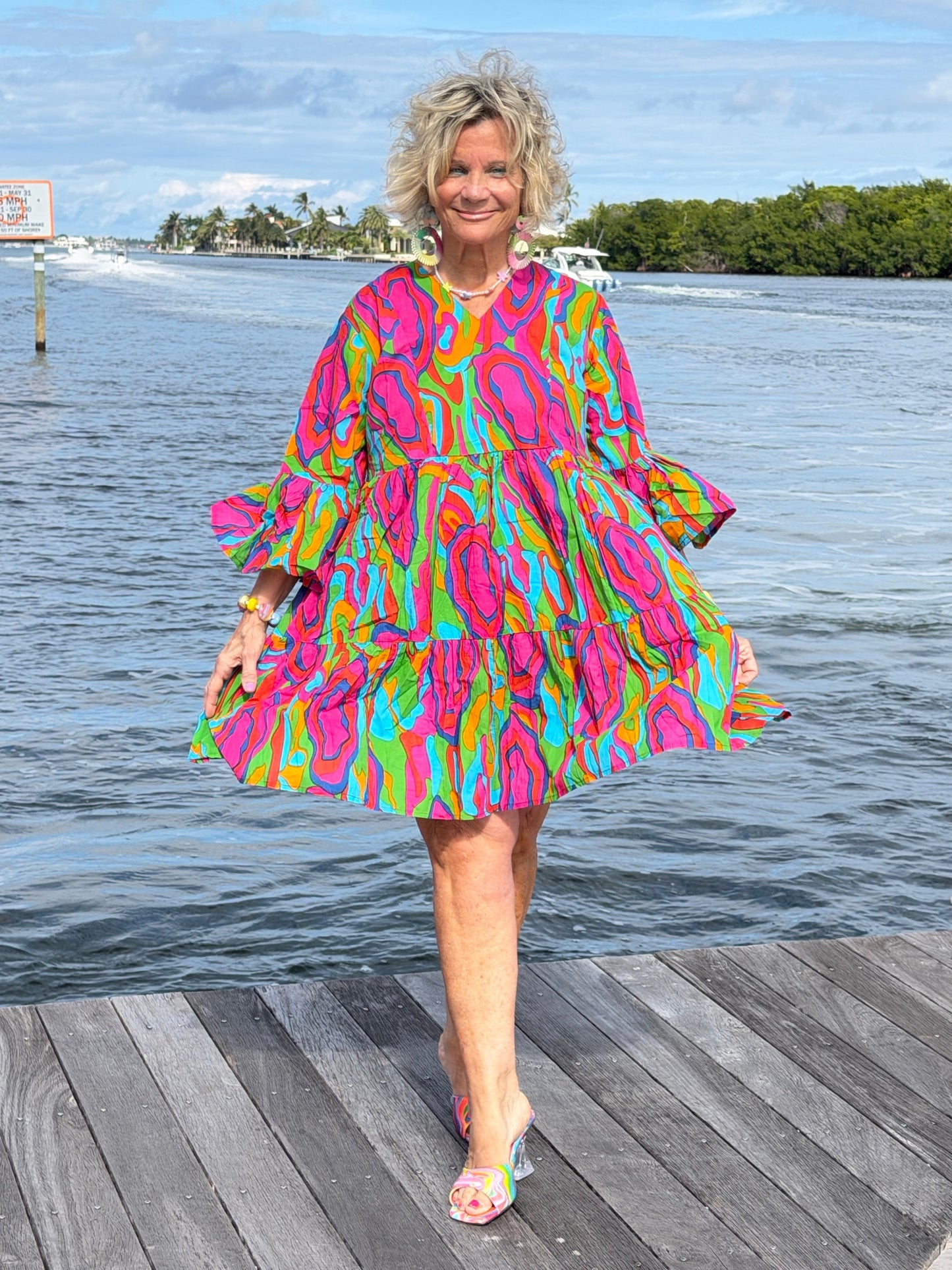 Multi Woodgrain Taos Dress