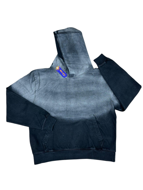 Sun Dry and Acid Wash Hoodie 530 GSM Black