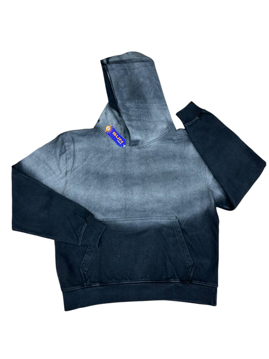 Sun Dry and Acid Wash Hoodie 530 GSM Black