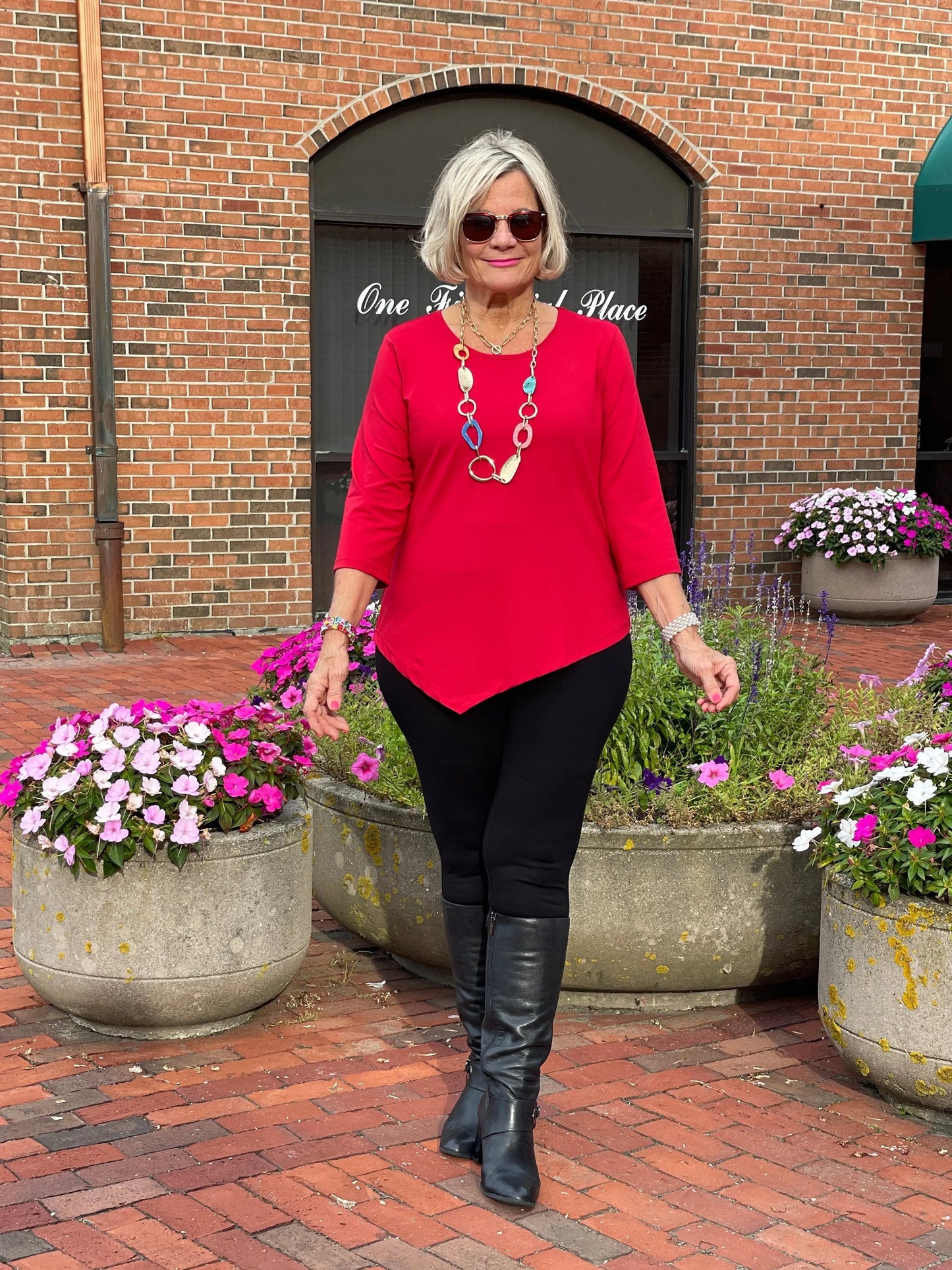 LULU-CRIMSON ASYMMETRIC TOP