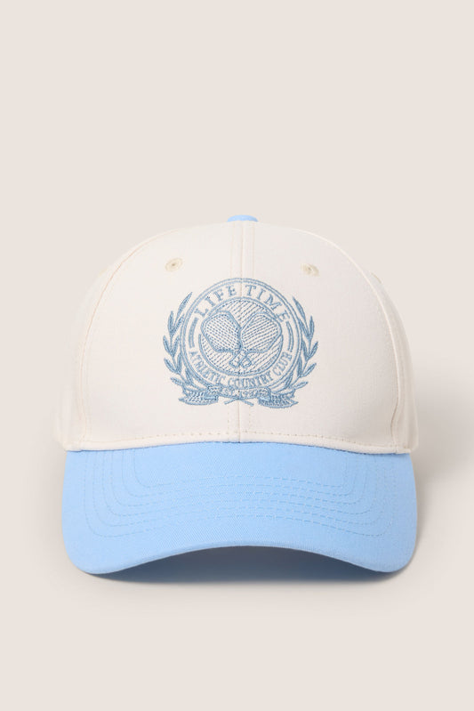 Embroidered Crest Baseball Hat