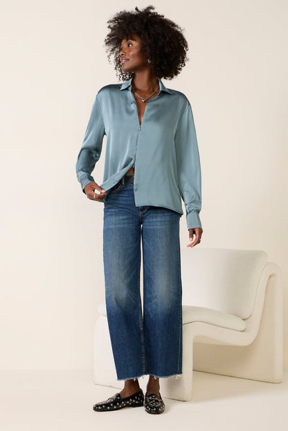 Carrie Double Zip Satin Shirt