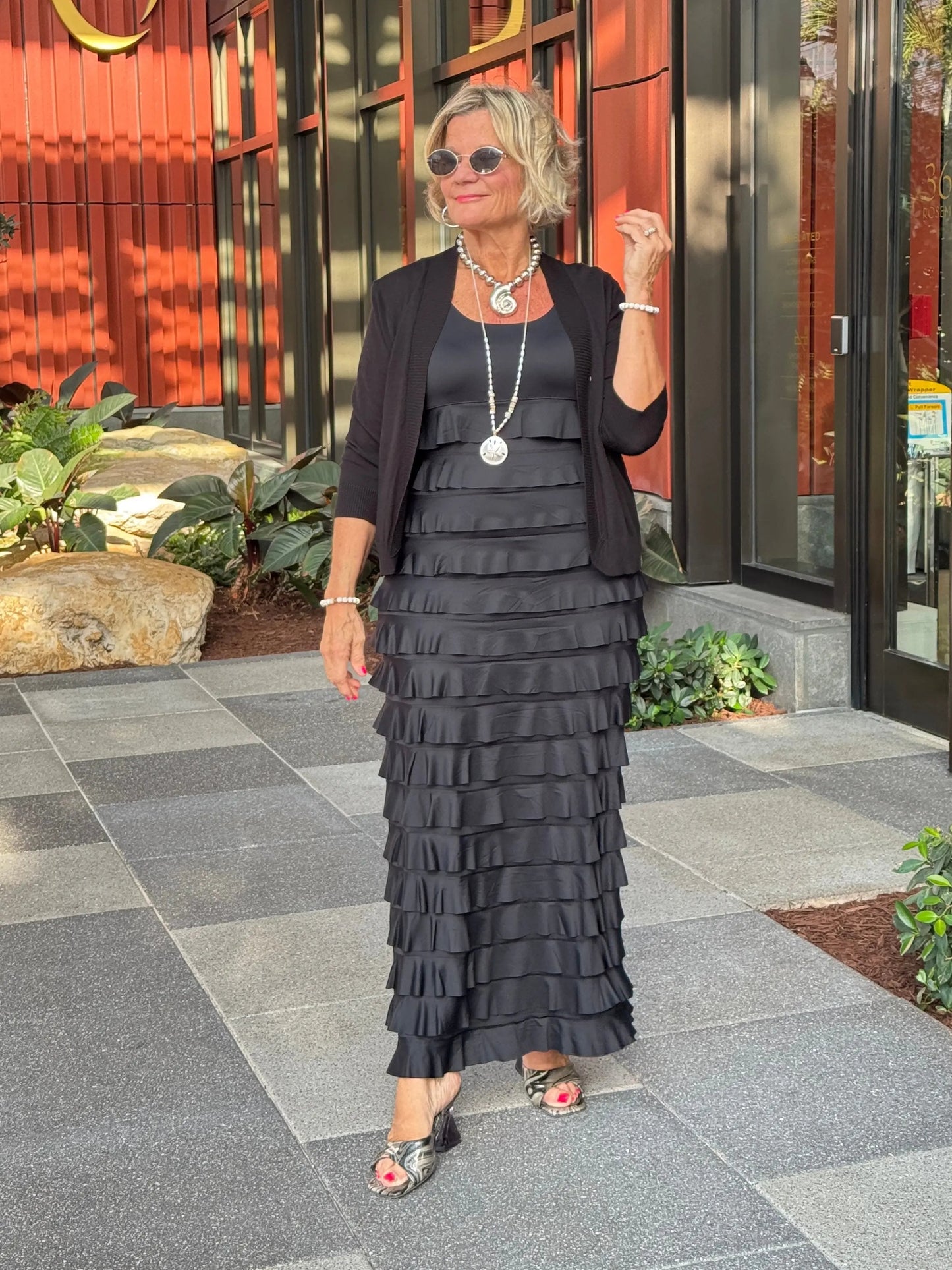 MIAMI NIGHTS  BLACK BLACK CHA CHA DRESS