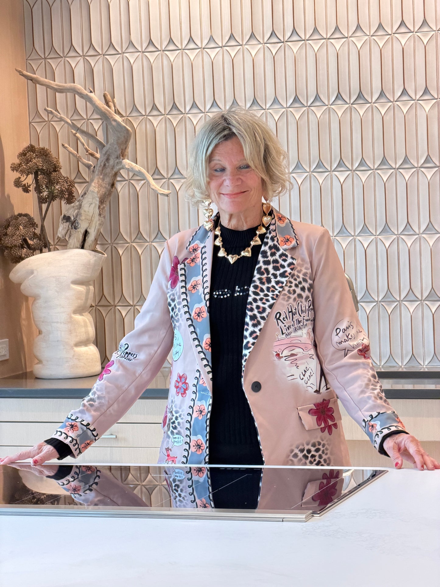 LUPA One Size Italian Parisian Chic Print Blazer  SHIPPING NOV 13-16