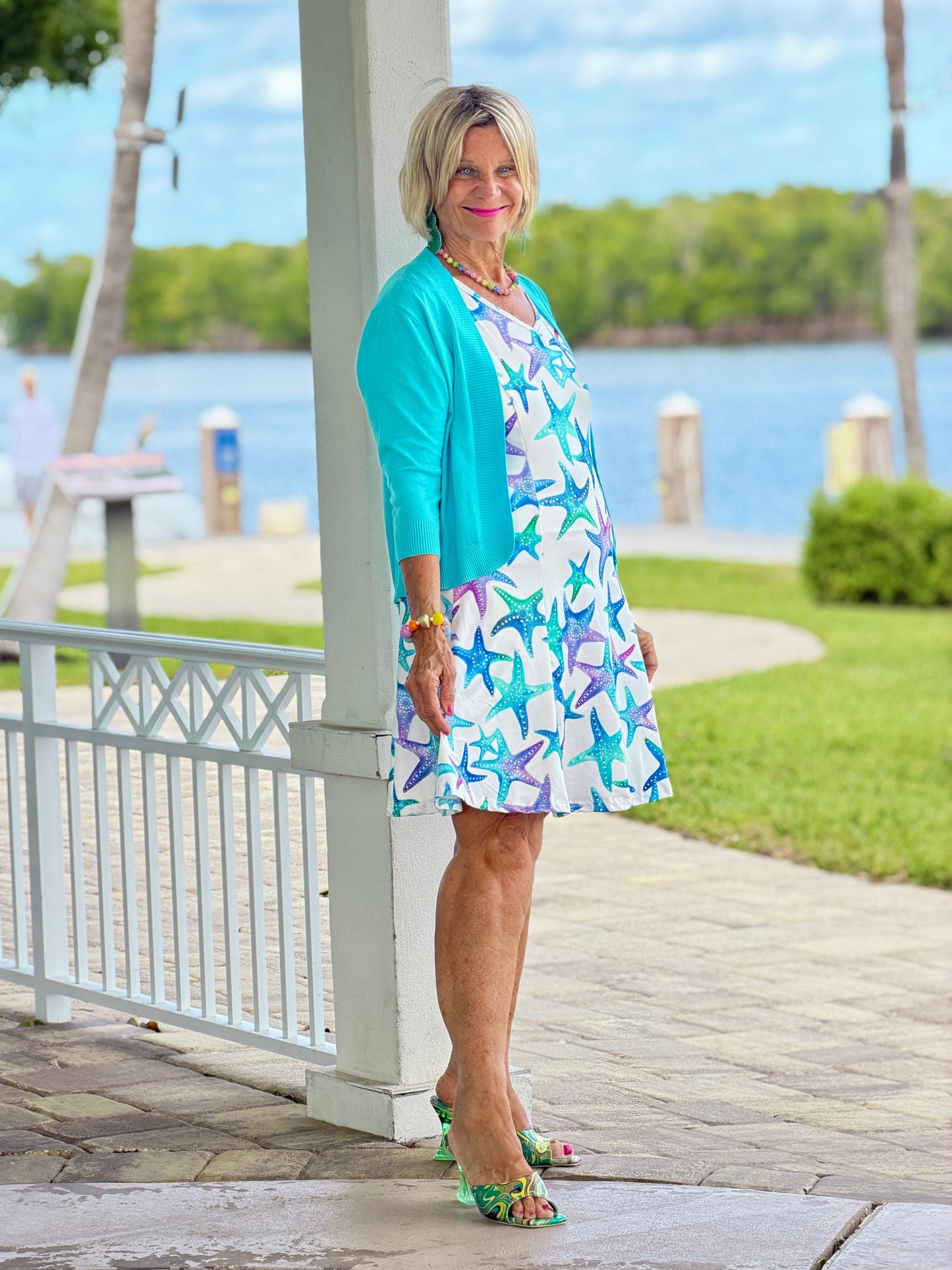 STARFISH TANK SHIFT DRESS UPF+ 50 DRESS