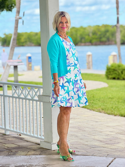 STARFISH TANK SHIFT DRESS UPF+ 50 DRESS