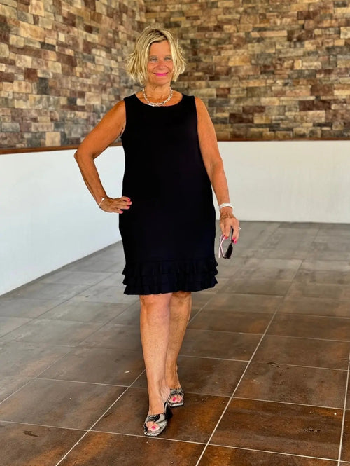 PERFECT BLACK RUFFLE DRESS