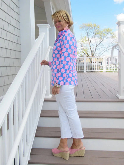 MEDALLION ZIPPER TOP