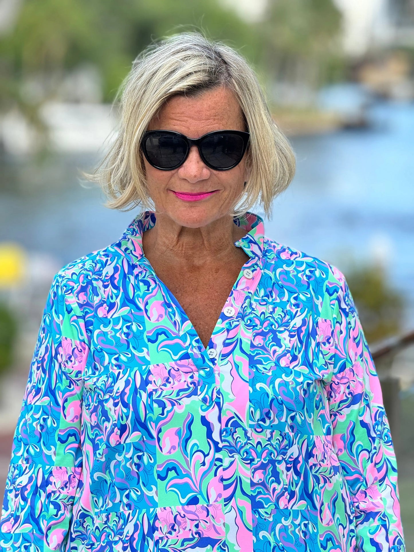 SPLASH OF PINK  TUNIC