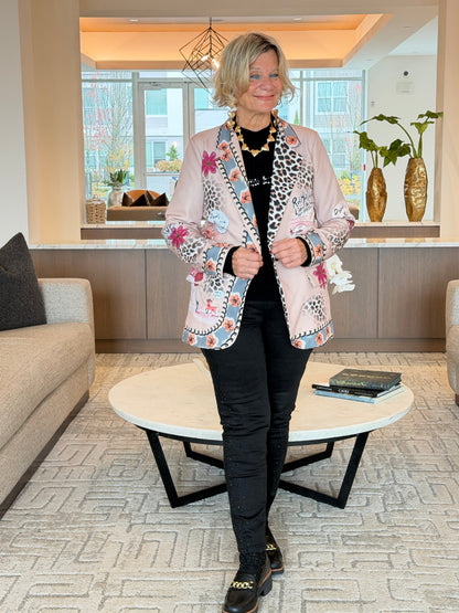 LUPA One Size Italian Parisian Chic Print Blazer  SHIPPING NOV 13-16
