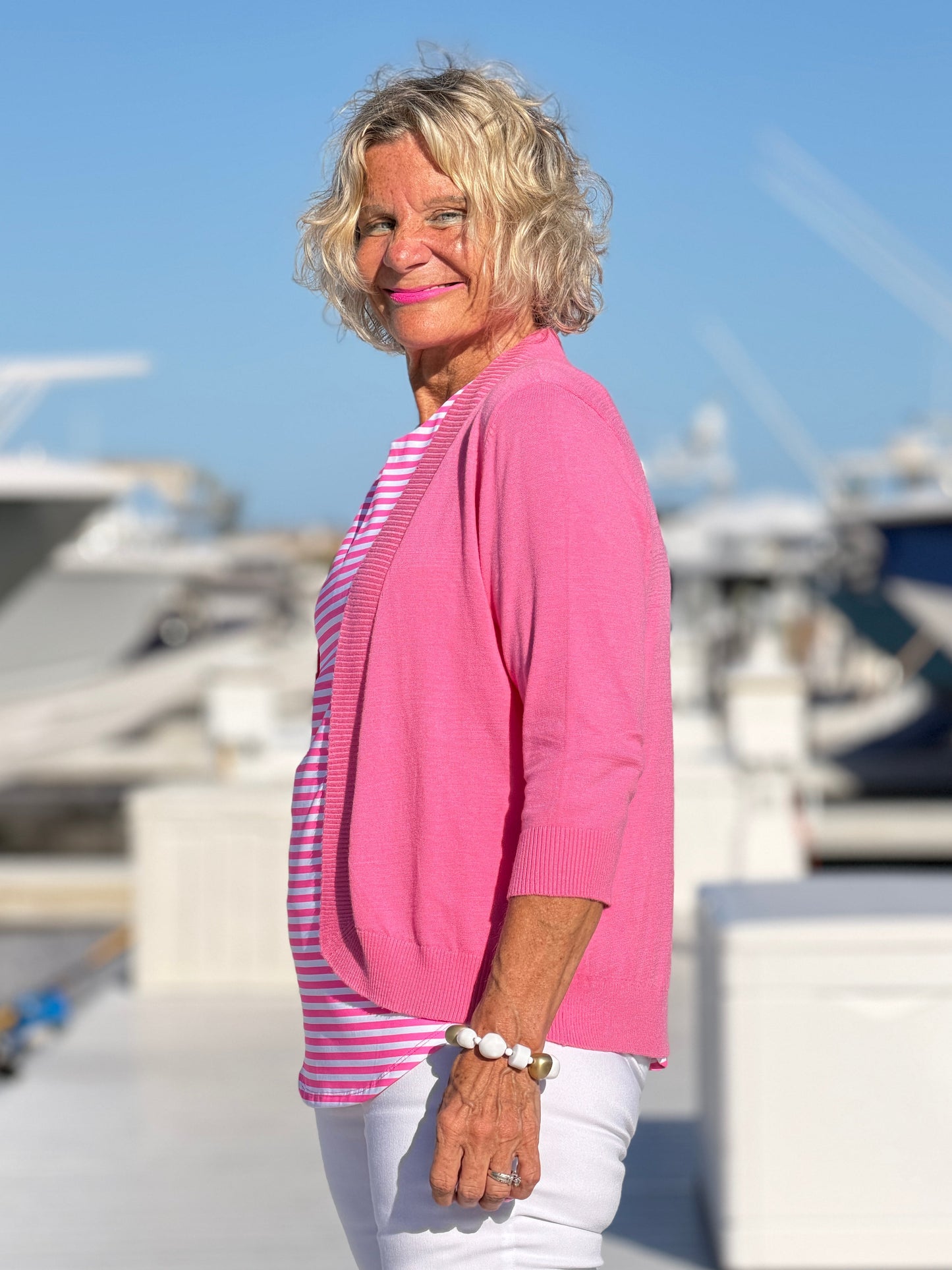 MARINA PINK STRIPE TANK