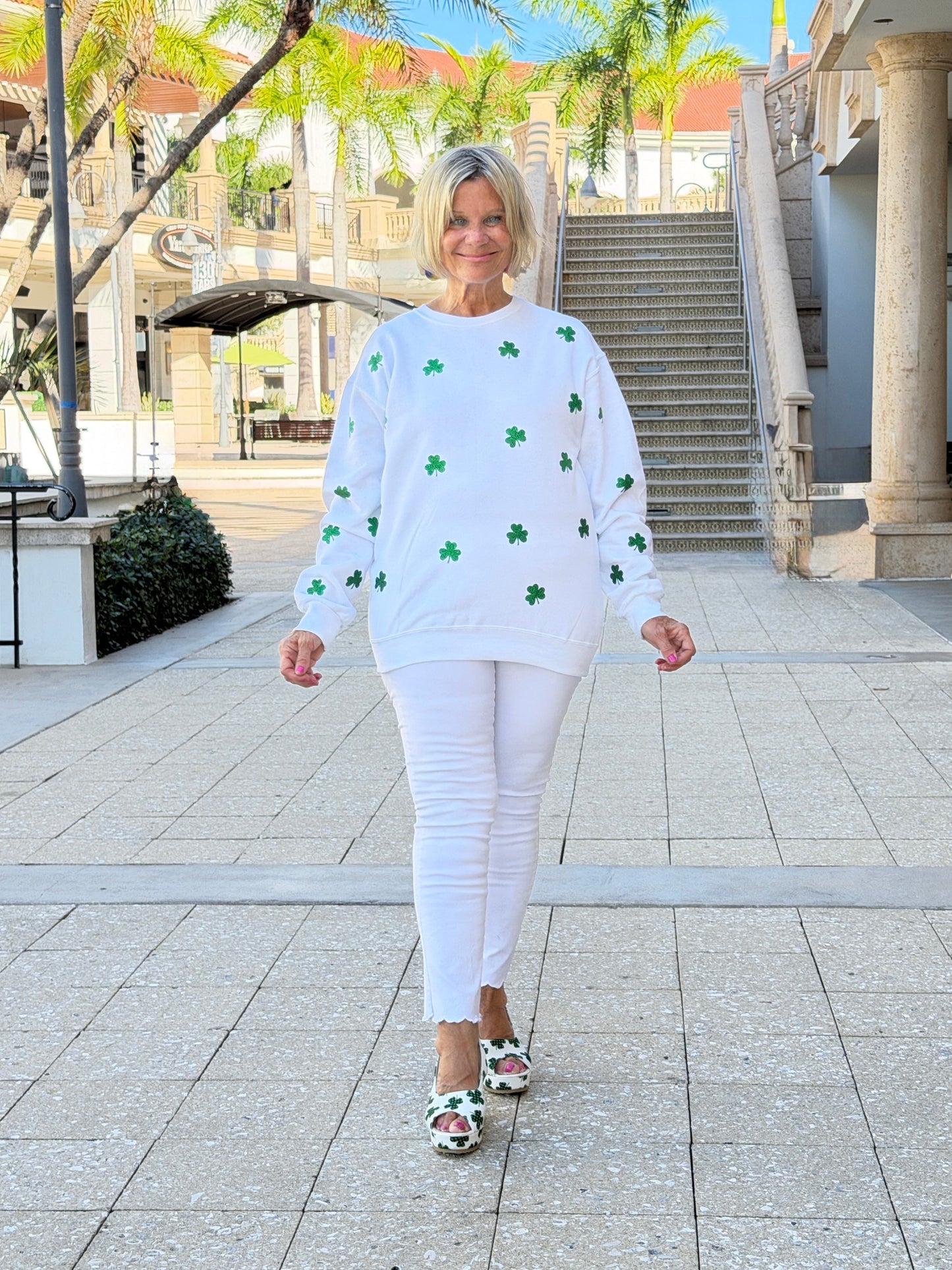 St Patricks Day Glitter Irish Sweatshirt