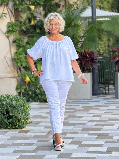 SUMMER WHITE FASHION TOP