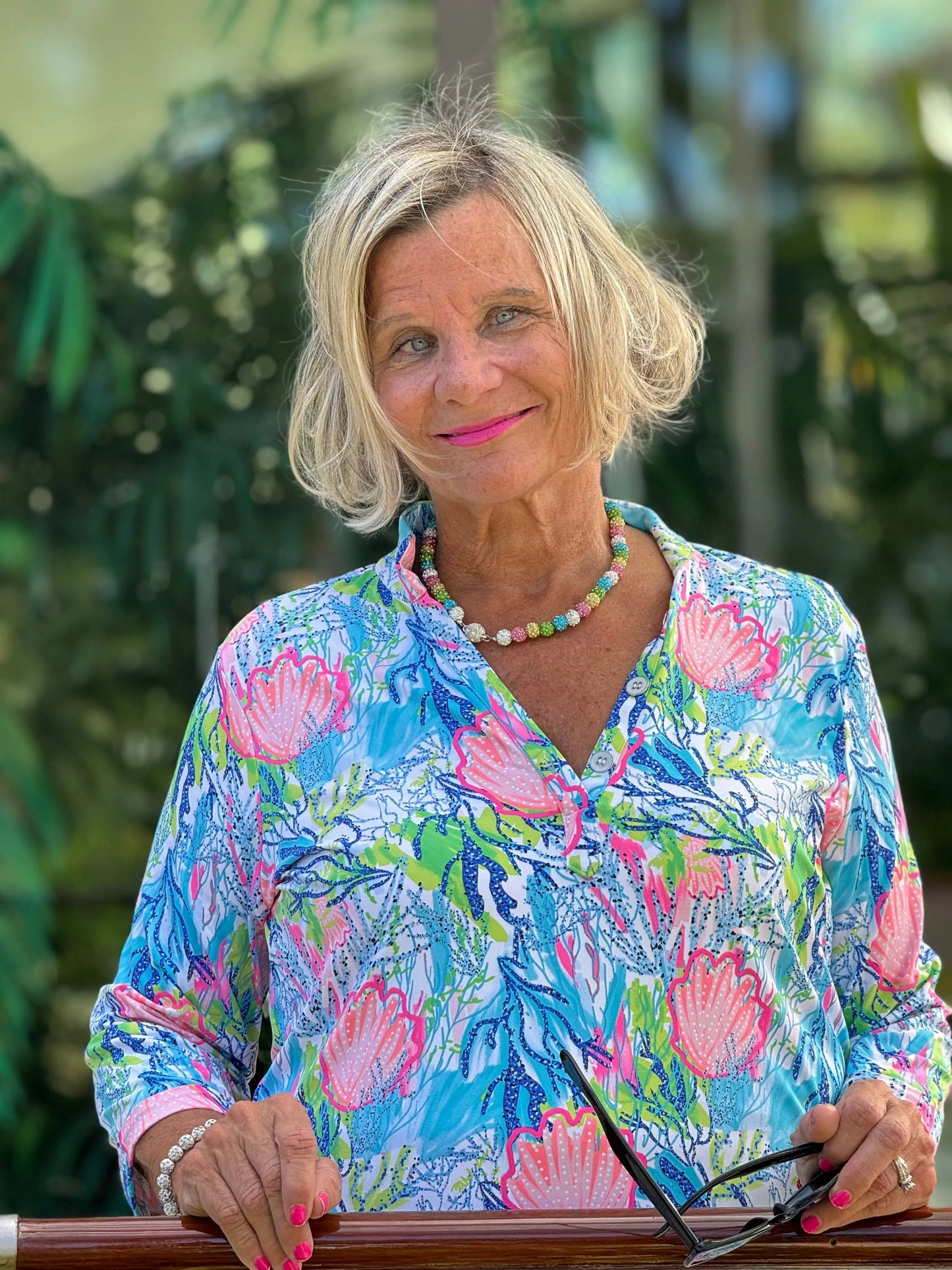 SEASHELL PINK AND BLUE TUNIC