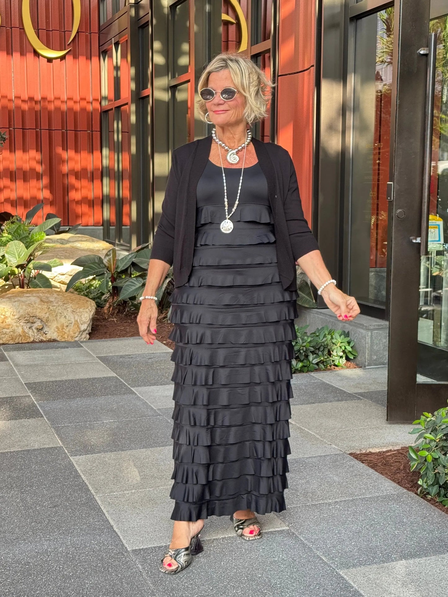 MIAMI NIGHTS  BLACK BLACK CHA CHA DRESS