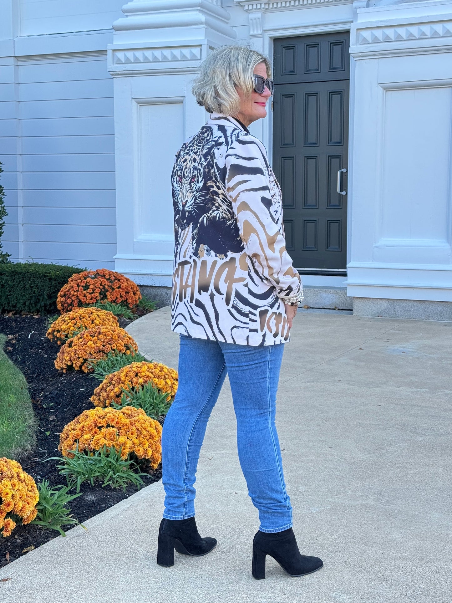 One Size Fierce Panther Print Blazer