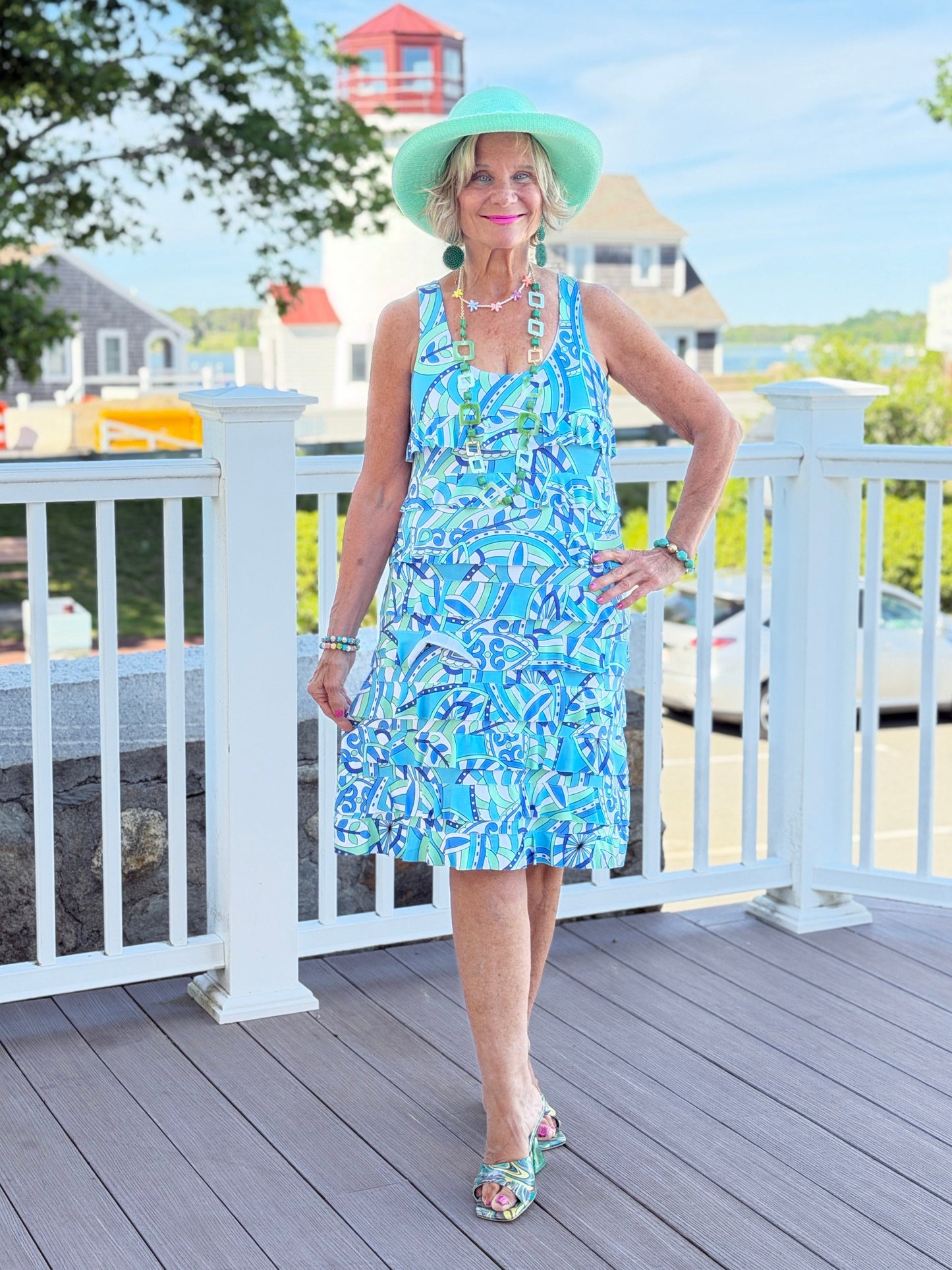 MINT MOSAIC BAY CHA CHA DRESS