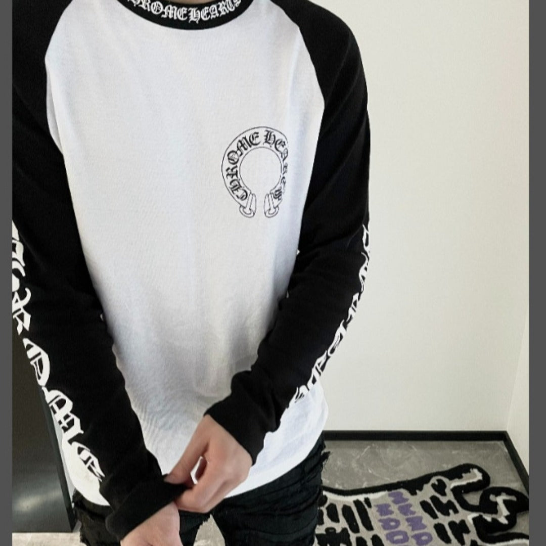 Chh Chrome Heart Long Sleeve Shirt Unisex Fashion Loose Long Sleeve Shirt