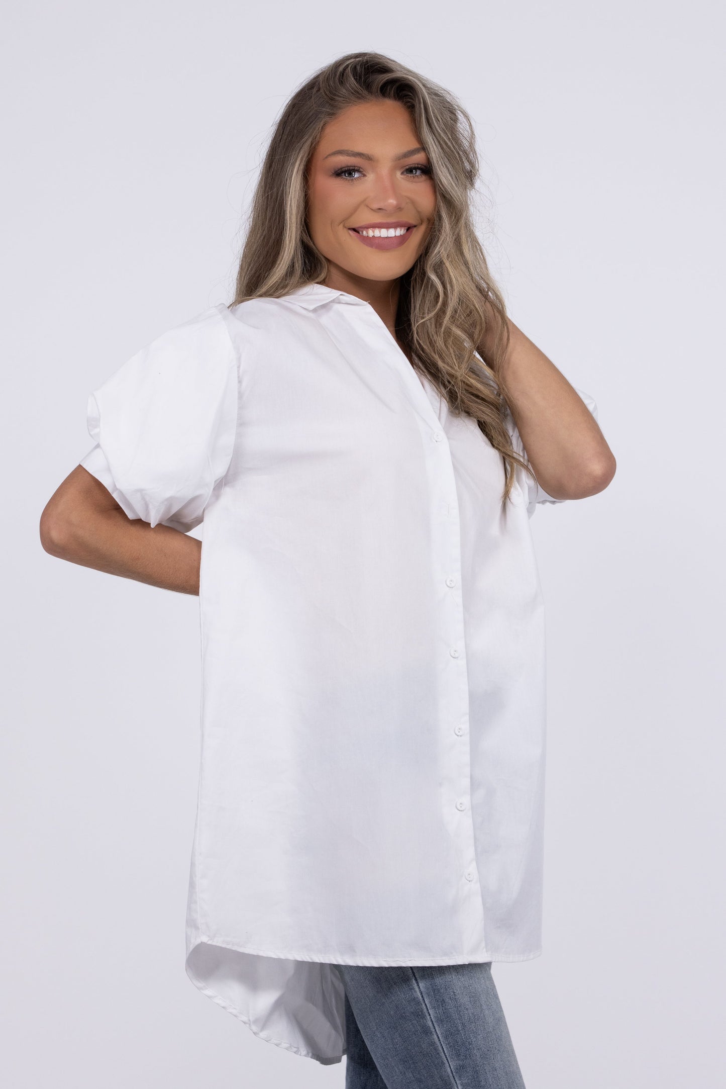 Sticking Around Women's Button Down Short Sleeve Top