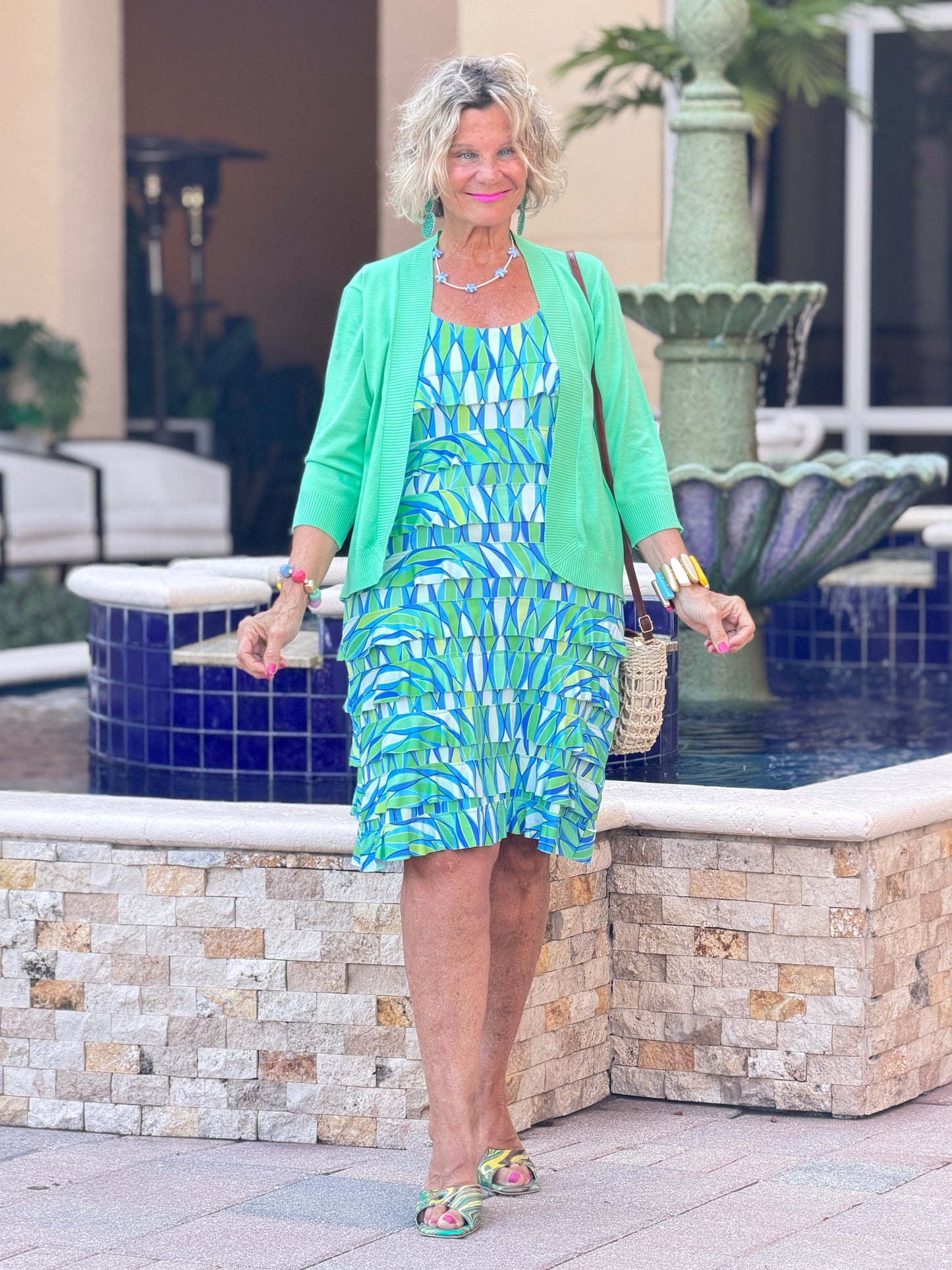 SEA GLASS WAVES CHA CHA DRESS