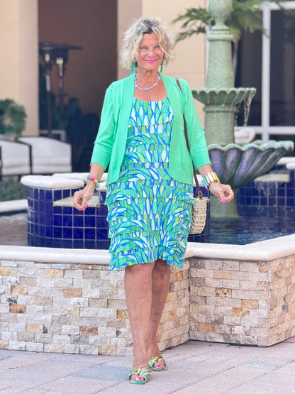SEA GLASS WAVES CHA CHA DRESS