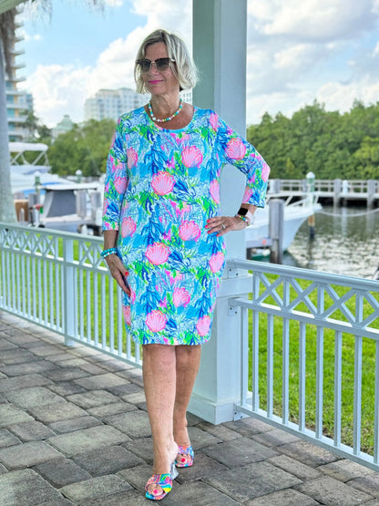 SEASHELL BEACH SLEEVE DRESS