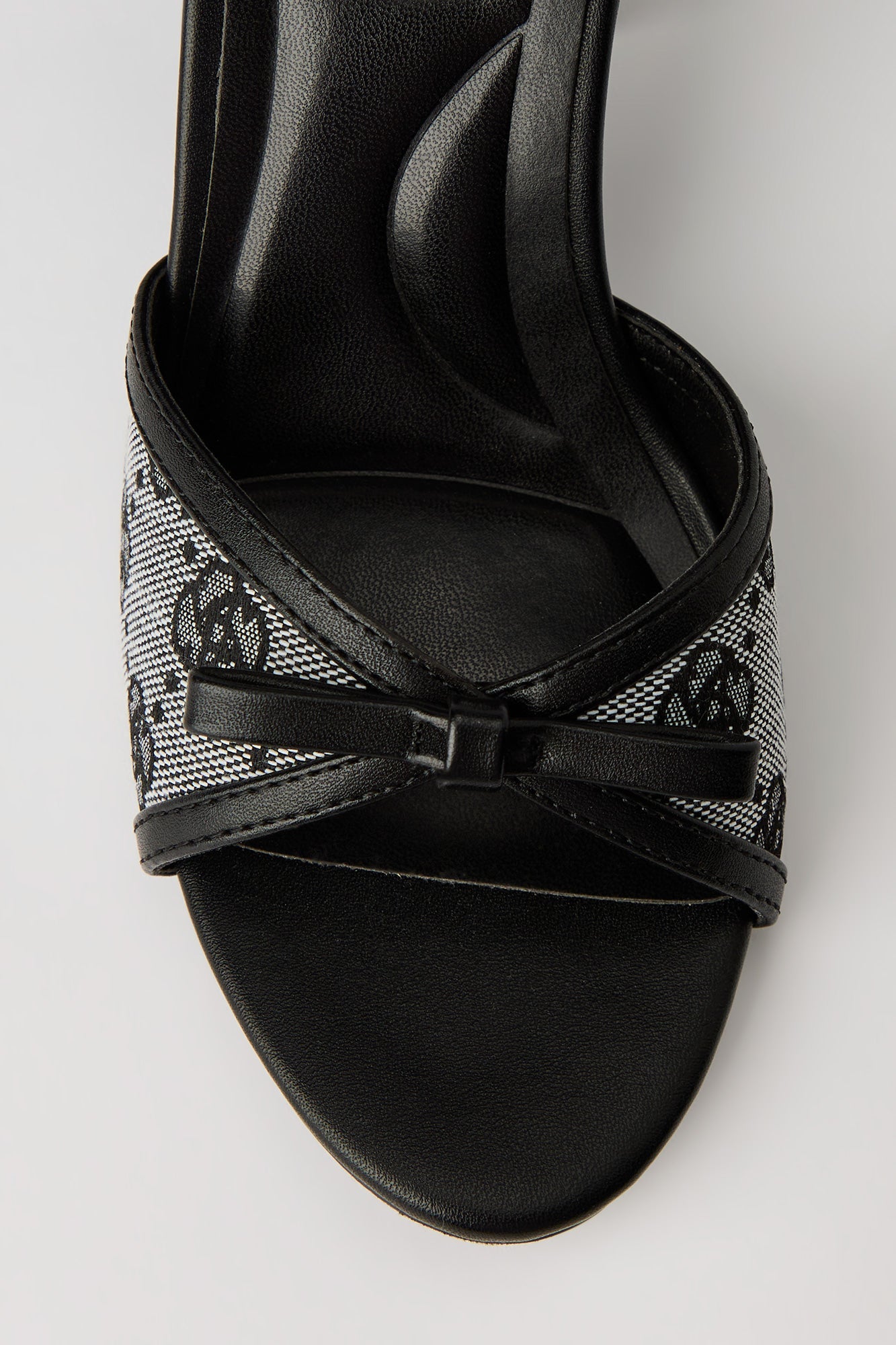 Bow Ankle Band Block Heeled Sandal