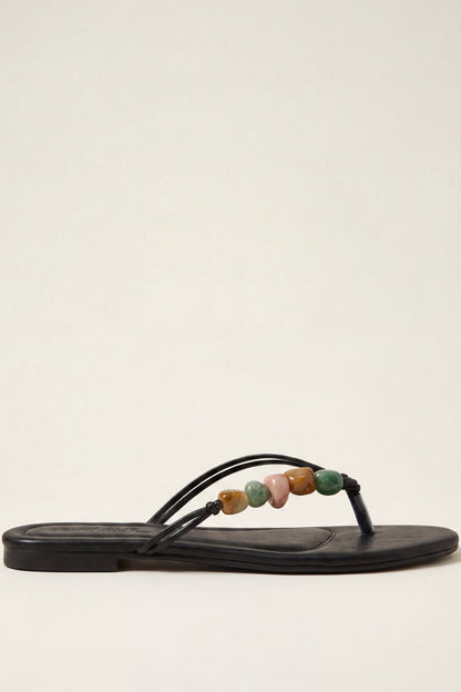 Beaded Thong Flip Flops