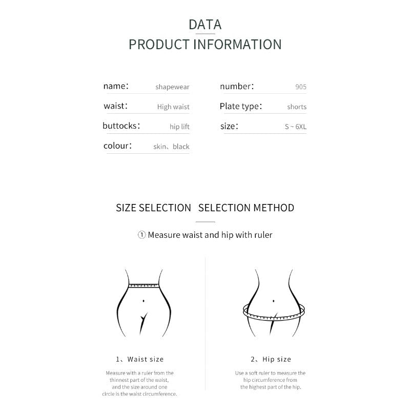 Butt lifter panty body shaping open crotch shapewear
